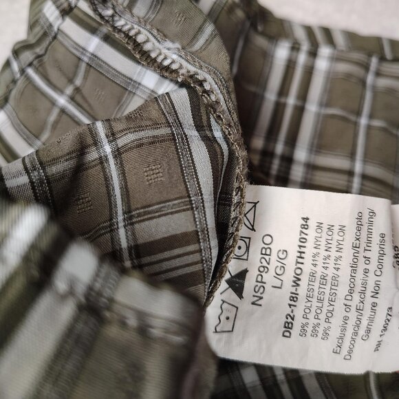 Wrangler Regular Fit Pearl Snap Shirt Mens sz L Green Plaid Western - Picture 6 of 9